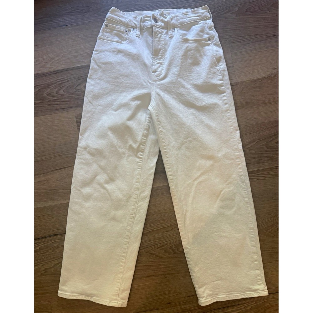 Madewell The Perfect Vintage Wide-Leg Crop Jeans White